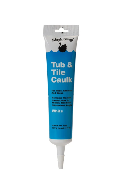 Black Swans Tub & Tile Caulk 6 oz White