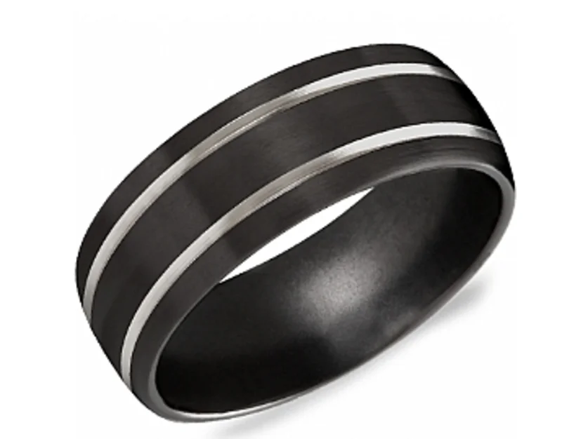 BLACK TITANIUM WHITE HP TITANIUM GROOVES 8MM SANDBLAST I/O SZ 10