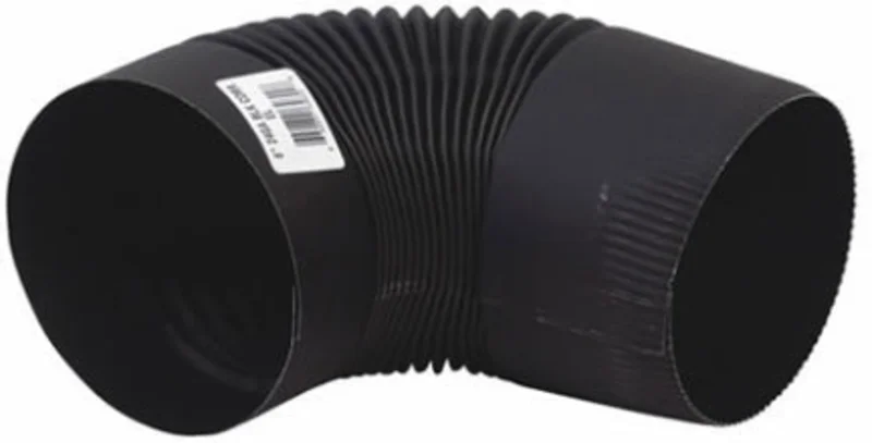 BLK 6 24GA CORR ELBOW