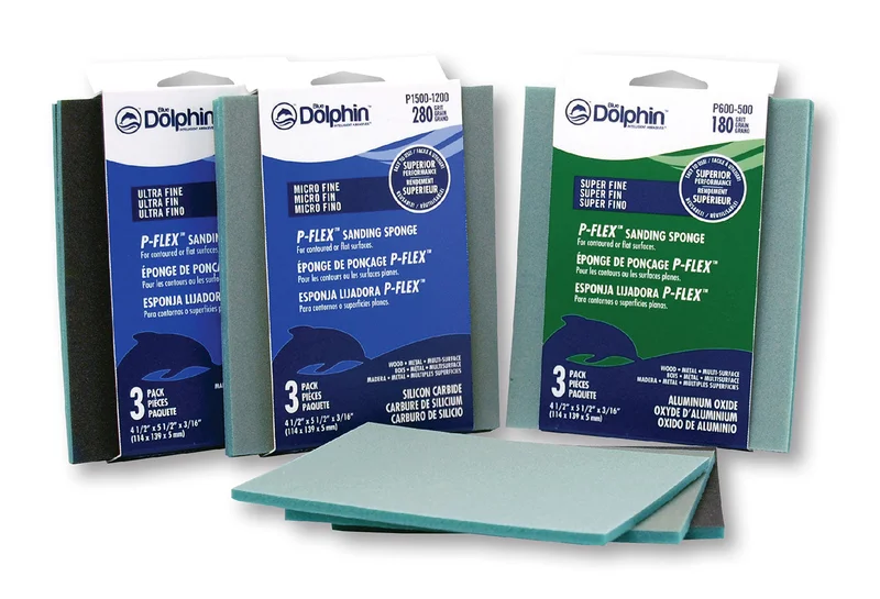 Blue Dolphin P-FLEX Sanding Pads 280 Grit 5-1/2 x 4-1/2