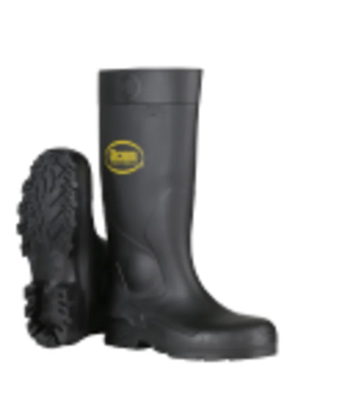 Boss 16" PVC Plain Toe Boot Black