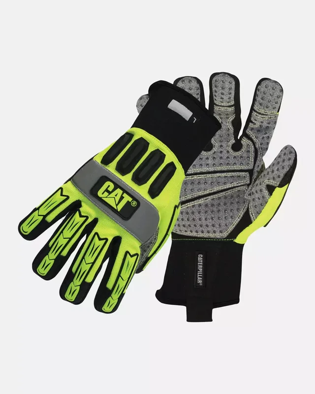 Boss Gloves Men's Hi-Vis Impact Gloves, Extra Large, HiVis Yellow HiVis Yellow