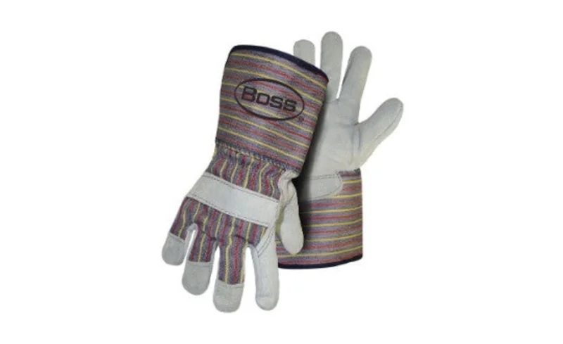 Boss Men's Indoor/Outdoor Gauntlet Cuff Work Gloves