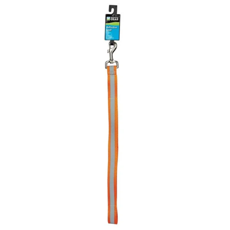 Boss Pet Guardian Gear Reflective Lead 6Ft X 1In Orange Orange