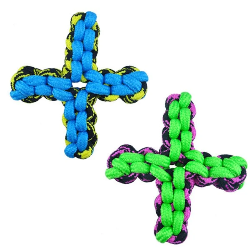 Boss Pet Park Blvd Paracord Rope Twisted Quad X Blue Blue