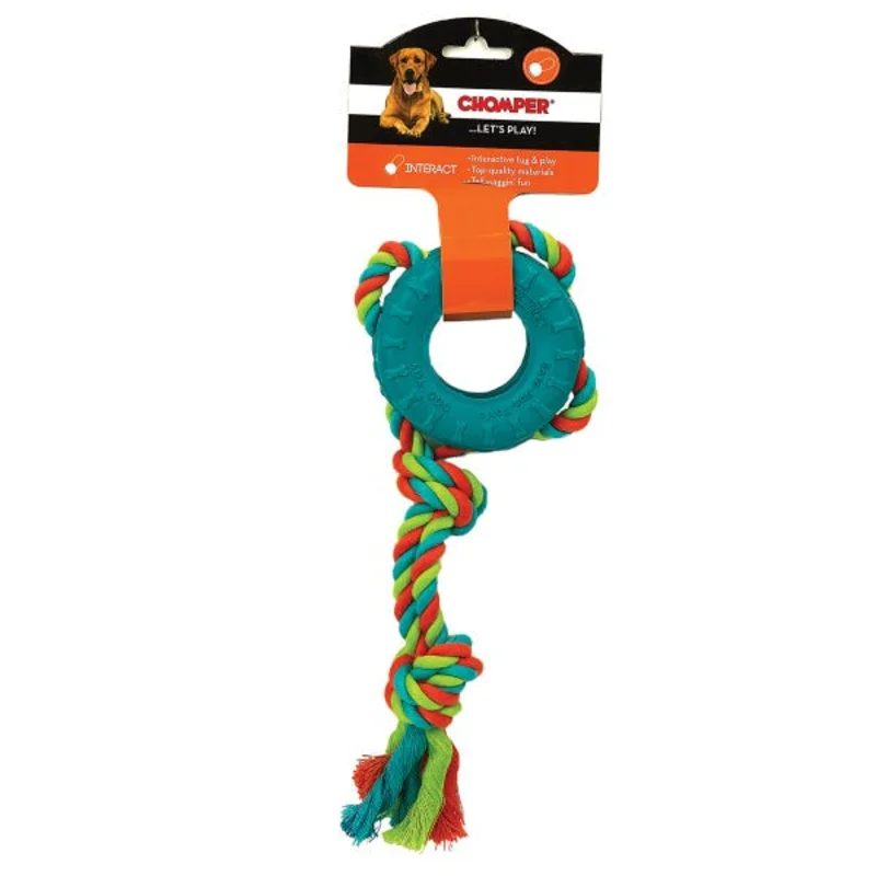 Boss PetEdge Chomper Tredz Rope Rubber Tire Tug