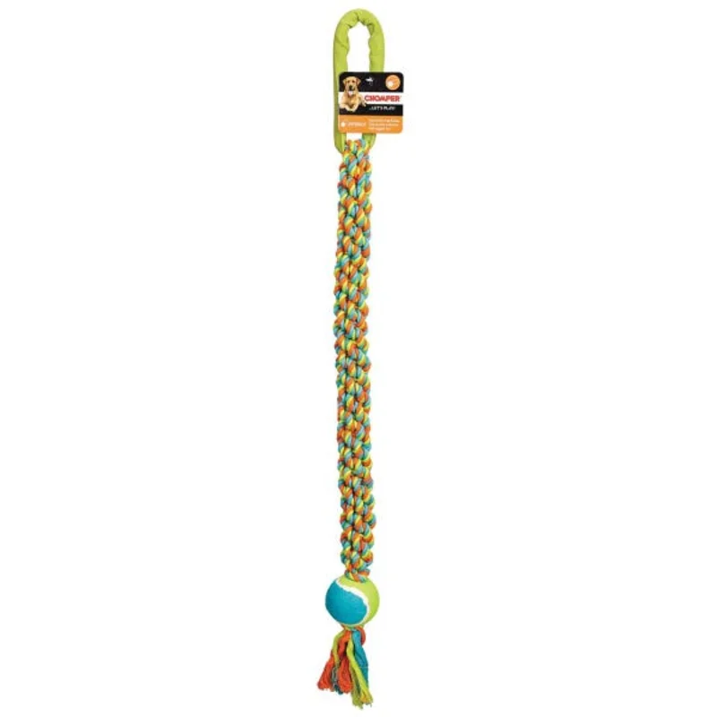 Boss PetEdge Chomper Tug dog toy with Ballistic Nylon Handle Dog Toy