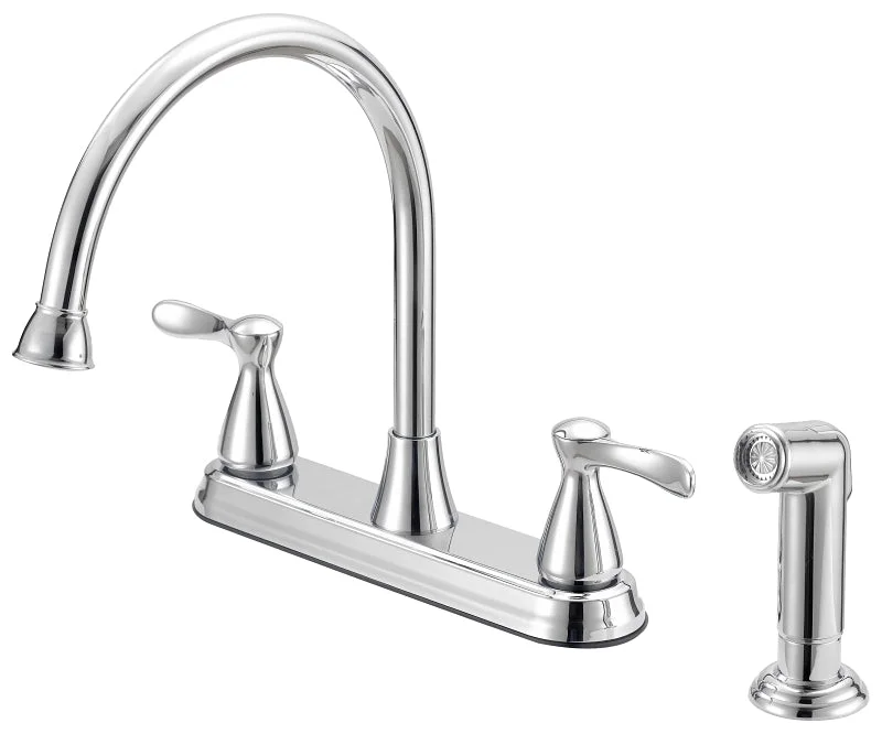 Boston Harbor Kitchen Faucet 4-Faucet Hole Chrome Plated