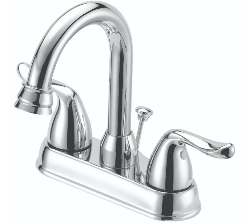Boston Harbor TQ-5111080CP Lavatory Faucet, 1.2 gpm, 2-Handle, 3-Faucet Hole, Metal/Plastic, Chrome Plated Chrome Plated