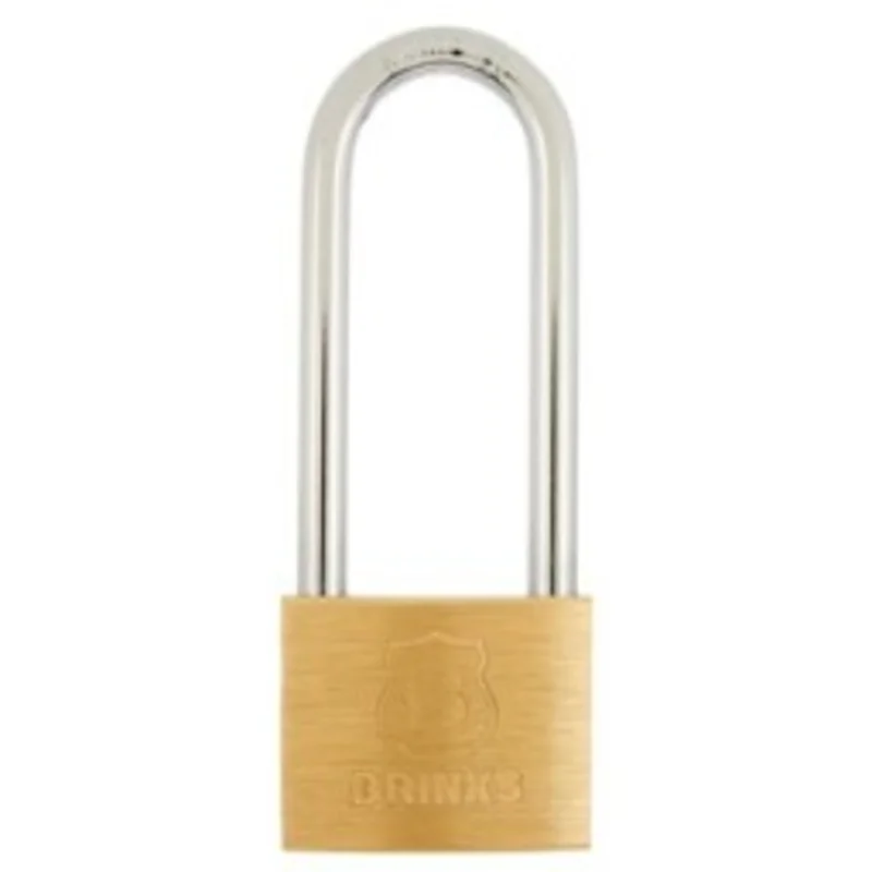 Brinks Commercial 40mm Solid Brass Keyed Padlock with 2.5 Shackle Clearance, 2-Pack - Chrome Plated with Hardened Steel Shackle