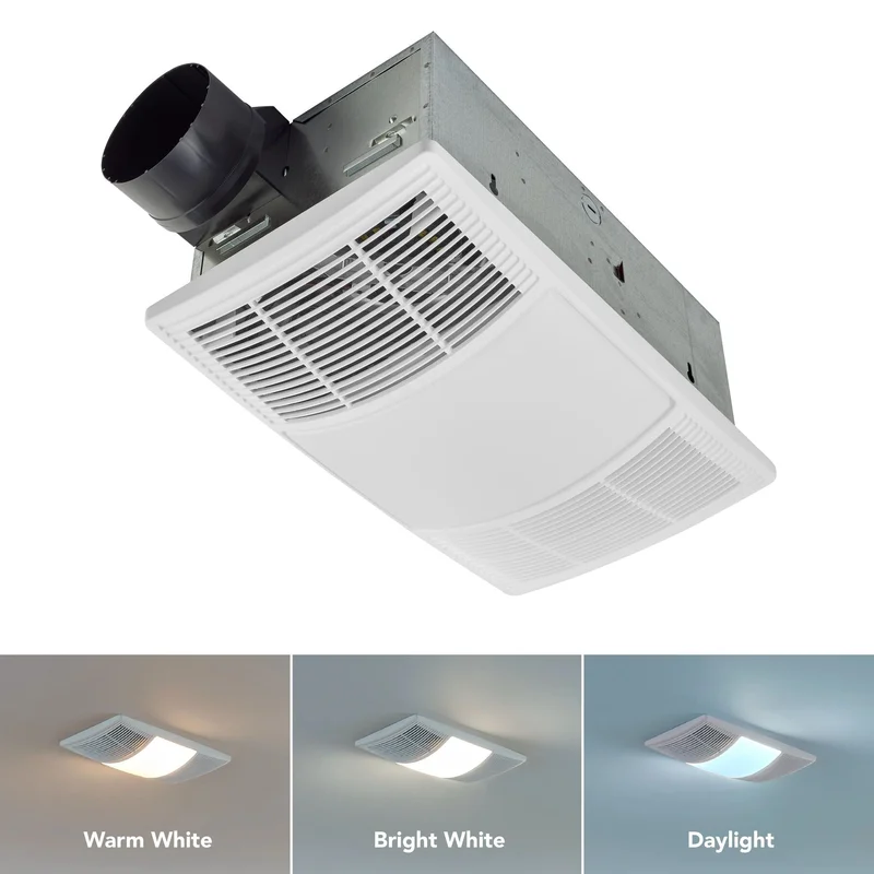 Broan PowerHeat 80 CFM 1.5 Sones Heater Exhaust Fan with CCT LED Lighting