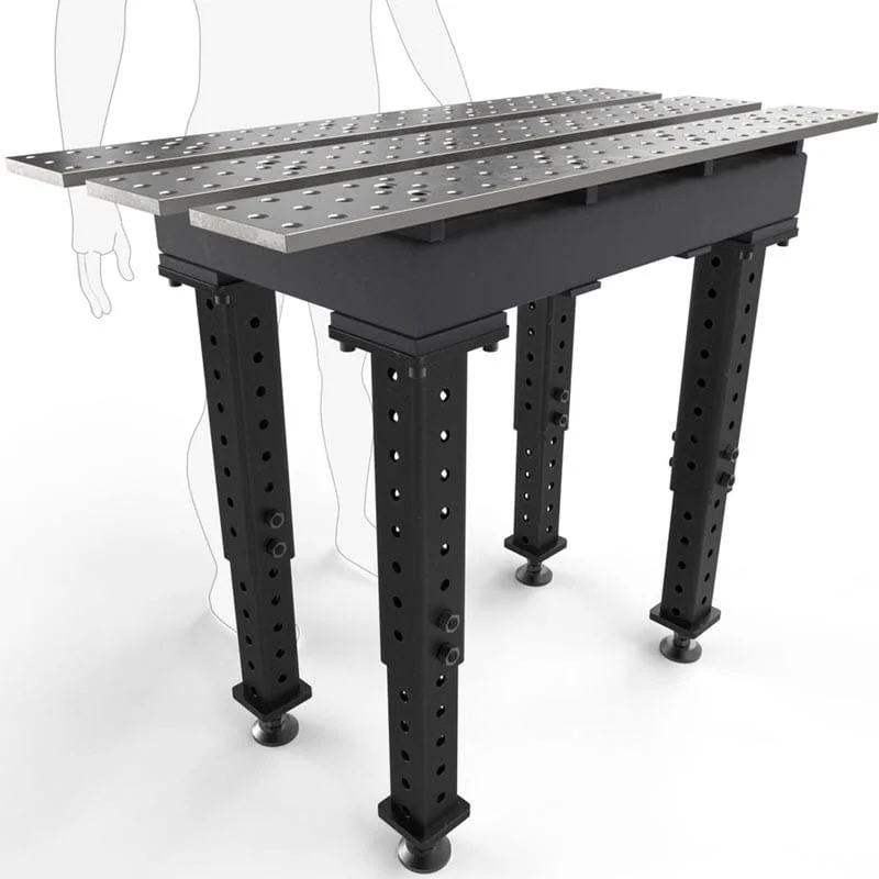 BUILDPRO MAX Adjustable Leg Slotted Welding Table 2' x 4' (Standard) TMR52246