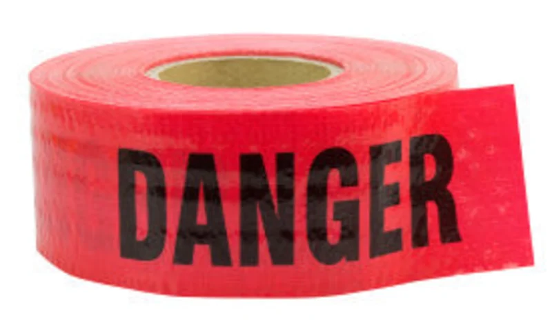 C.H Hanson Barricade Tape-DANGER 500'x3"x5Mil Reinforced Red