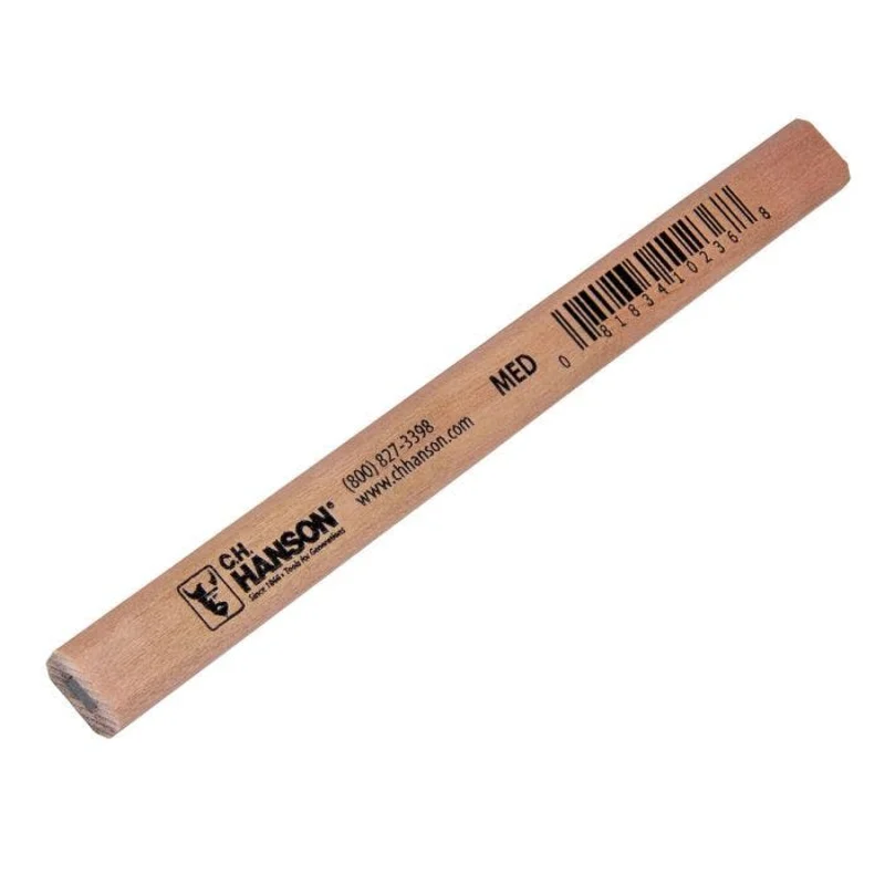 C.H. Hanson Carpenter Pencil-Medium Lead Raw Basswood