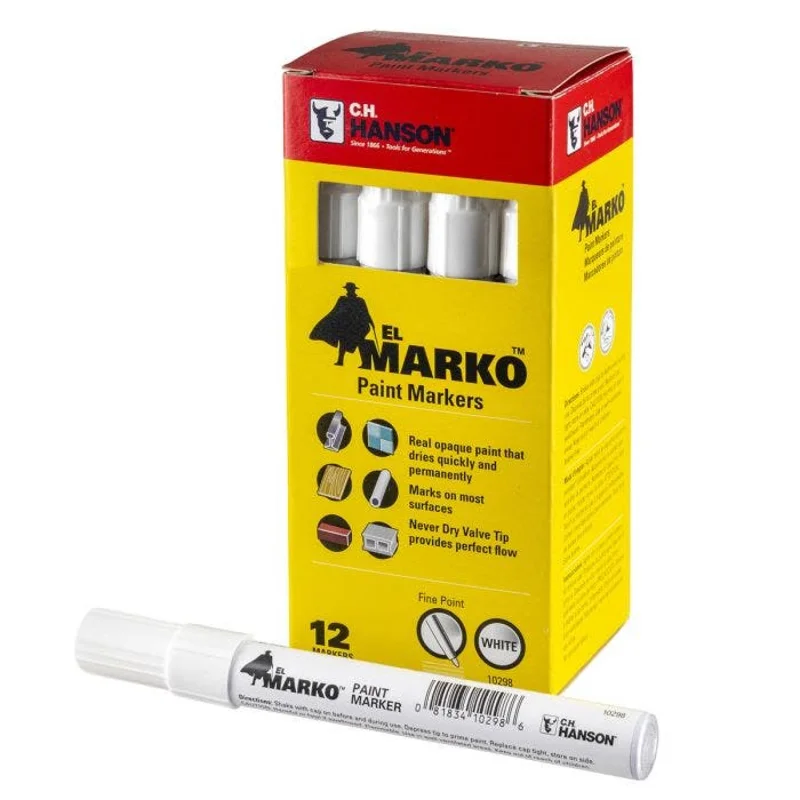 C.H. Hanson El Marko Paint Marker-White White