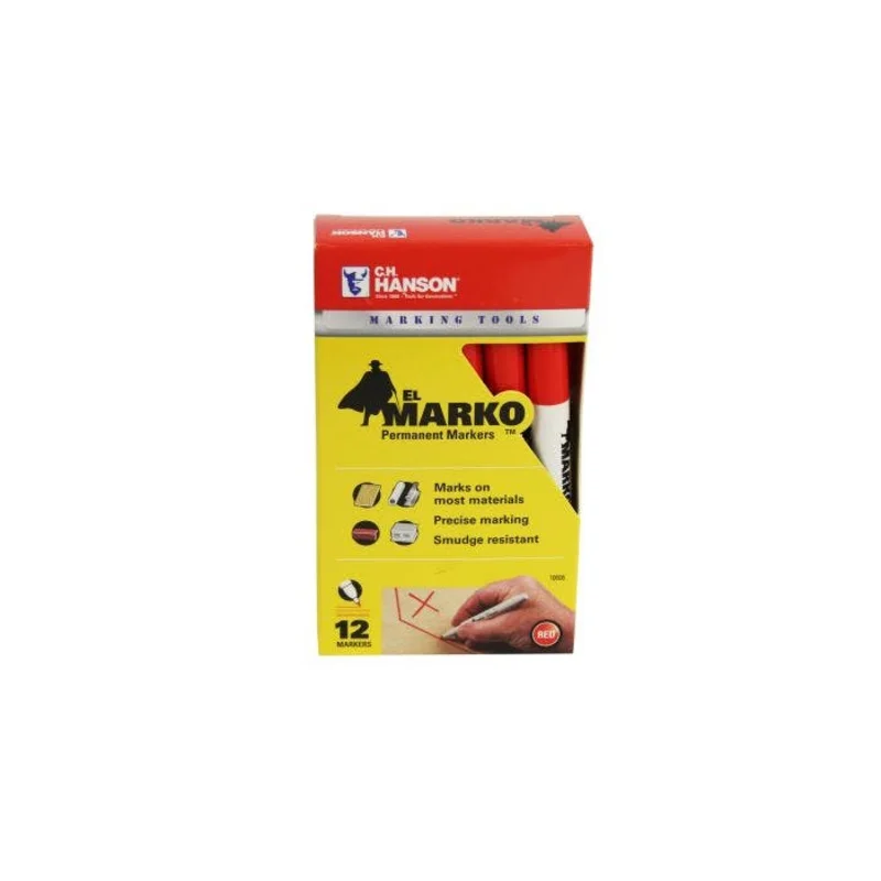 C.H. Hanson El Marko Permanent Marker- Red