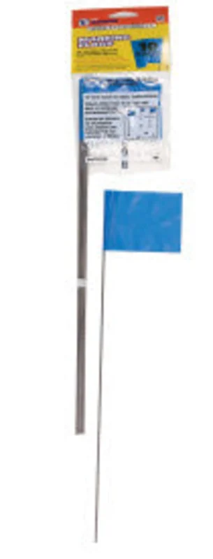 C.H Hanson Stake Flags-15" Staff, 2-1/2"x3-1/2" Flag, Blue 10Pcs. Blue