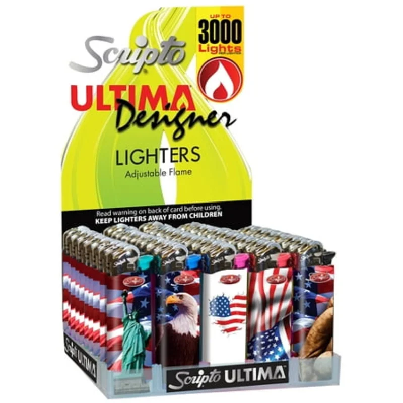 Calico Scripto Ultima Designer Lighter Patriotic