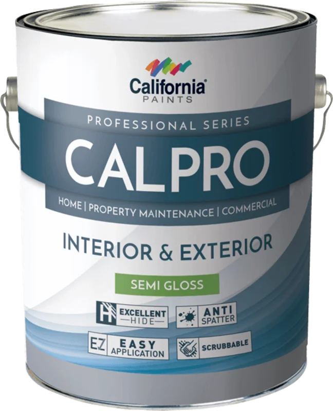 California Paint CalPro Interior/Exterior Series Semi Gloss Super Hide White, 1 Gallon