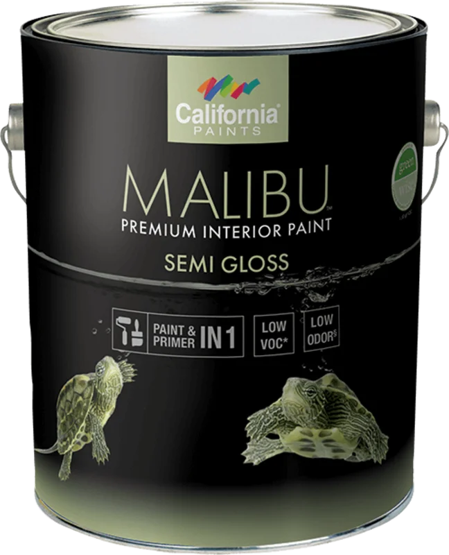 California Products Malibu Premium Interior Paint Semi Gloss Medium Base - 1 Gallon