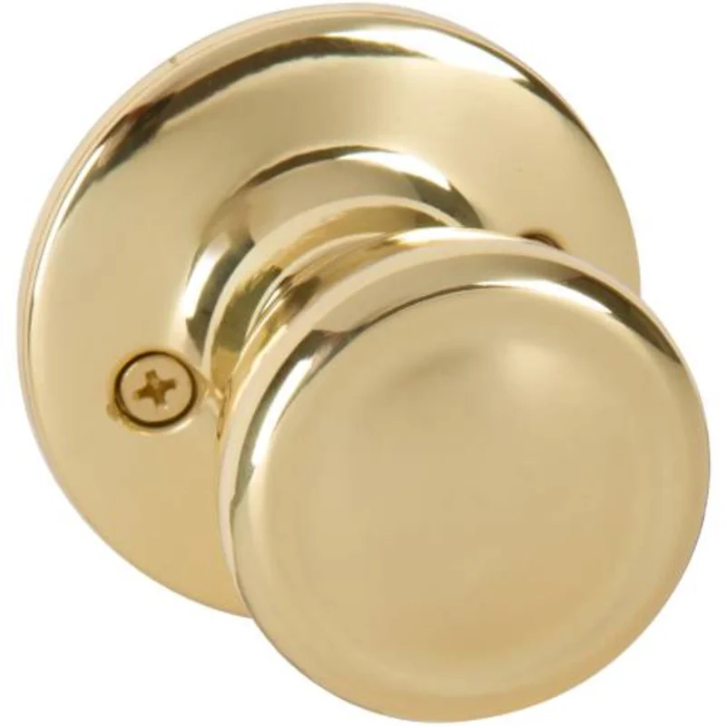 Callan Brayden Classic Style Polished Brass Tulip Shape Entry Door Knob and Sing Brass