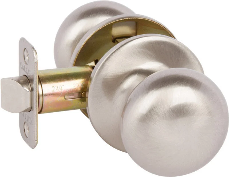 Callan Saxon Passage Knobset, Satin Nickel Satin Nickel