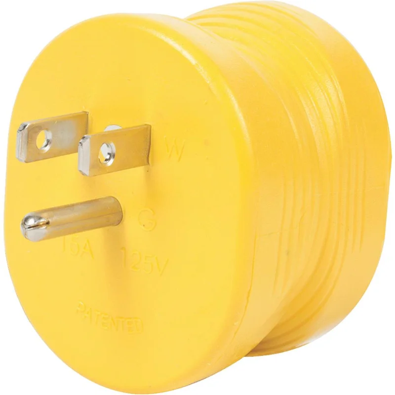 Camco Power Grip 15A Male to 30A Female RV Plug Adapter