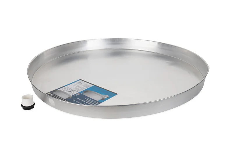 Camco WH Drain Pan Alum Short w/PVC Fitting (E/F)