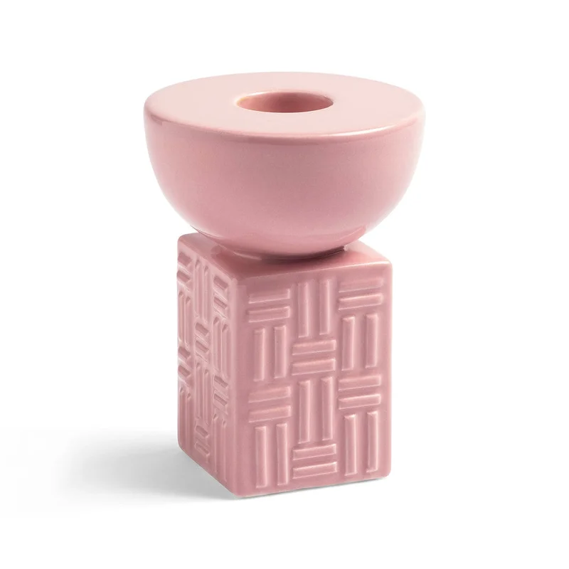Candle Holder Stack Pink
