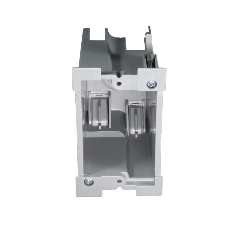 Cantex 1-Gang 18 cu. in. EZ BOX Heavy Wall Old Work Residential Electrical Switch and Outlet Box with EZ Mount Clamps and Wire Clamps Gray Gray