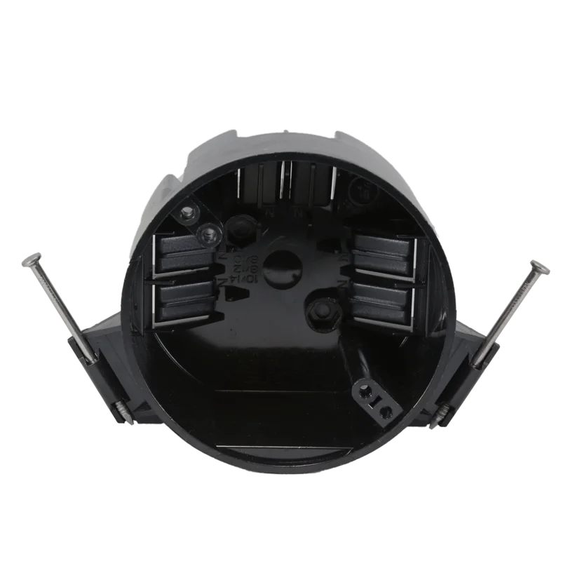 Cantex EZ BOX New Work Nail-on Residential Ceiling Box with Wire Clamps Black