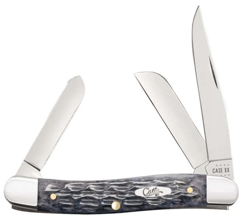 Case Pocket Worn Crandall Jig Gray Bone Medium Stockman Gray Bone