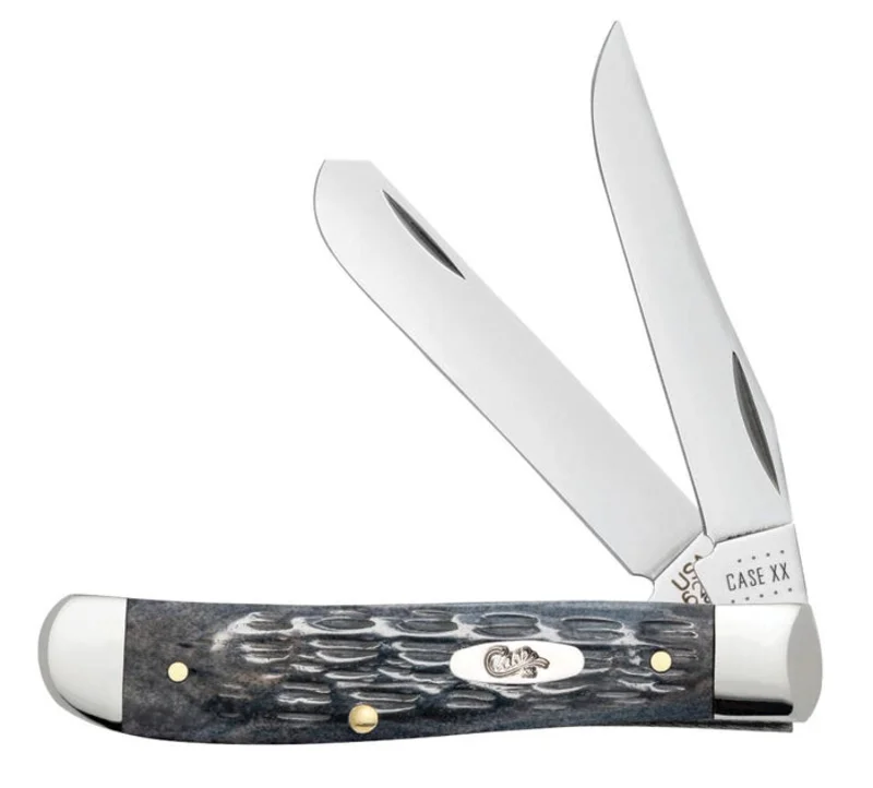 Case Pocket Worn Crandall Jig Gray Bone Mini Trapper Gray Bone