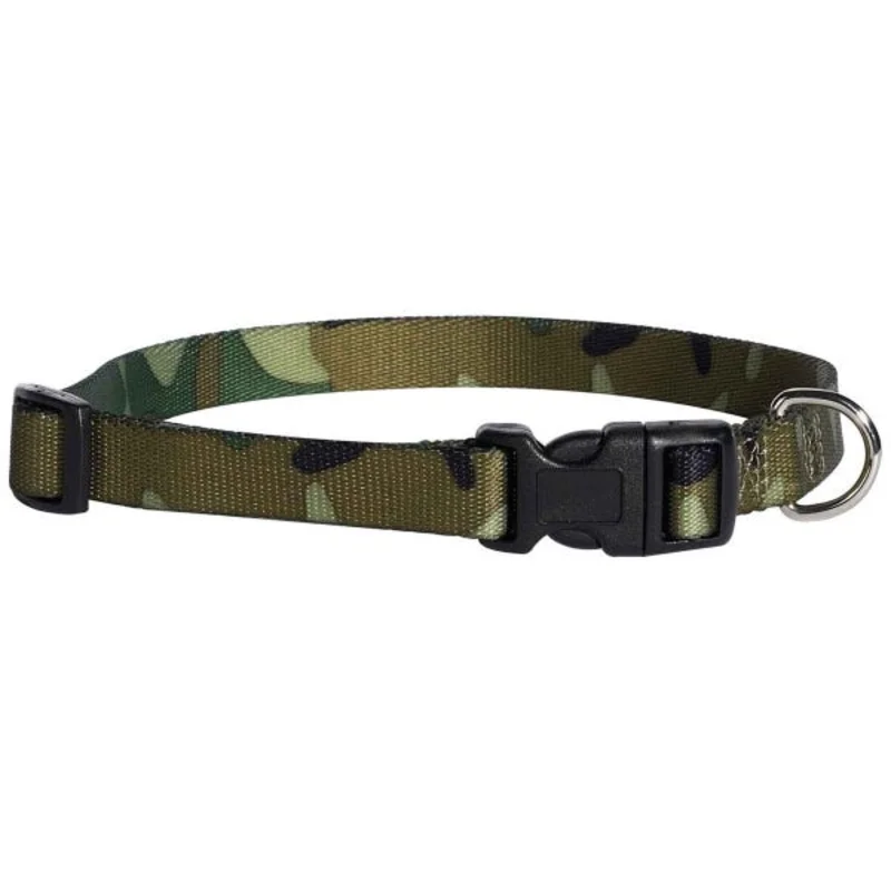 Casual Canine Camo Collar 14-20In Green Green