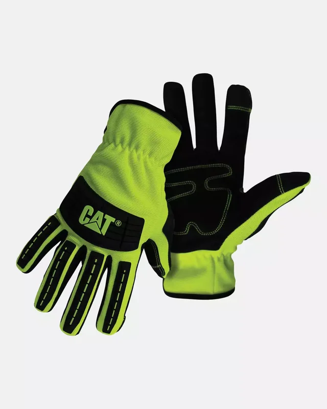 CAT Men's Hi-Vis Touchscreen High Impact Utility Gloves Extra Large, HiVis Yellow HiVis Yellow