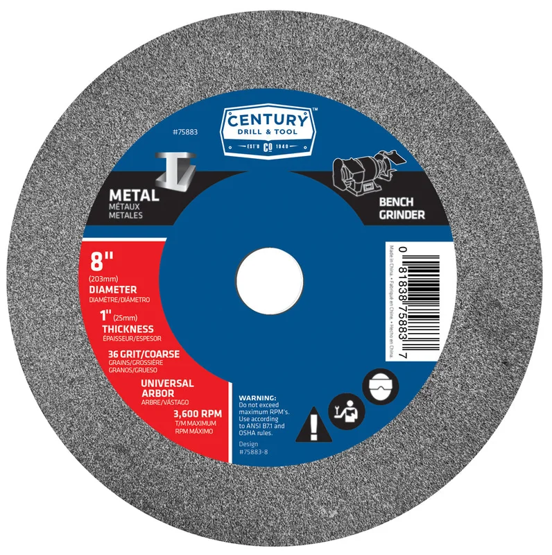 Century Drill And Tool 8 Bench Grinding Wheel, 36 Grit