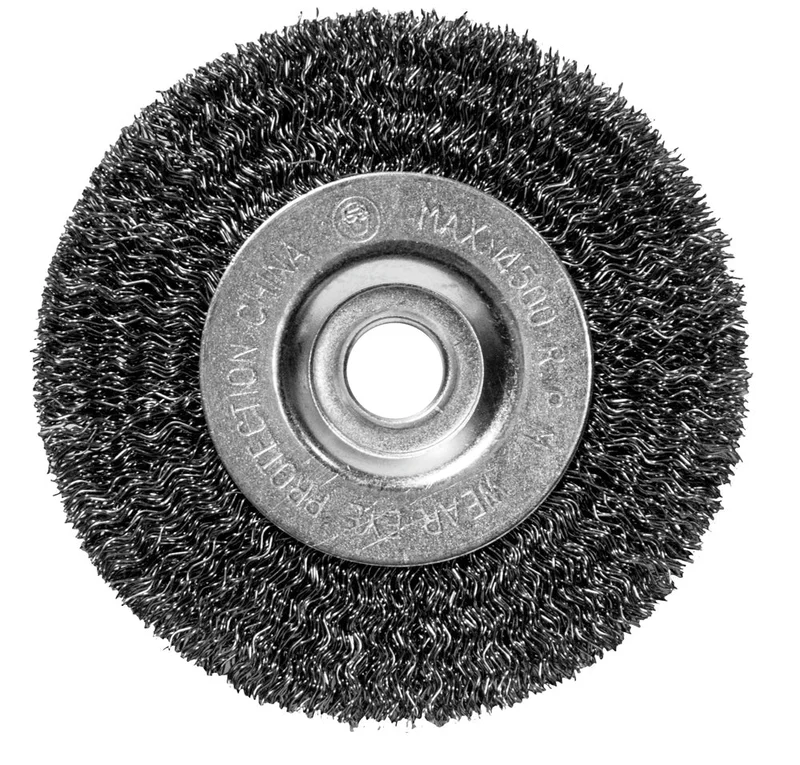 Century Drill And Tool Bench Grinder Wire Wheel Crimped Fine 1/2-5/8 Arbor 5 Safe Rpm 4,500