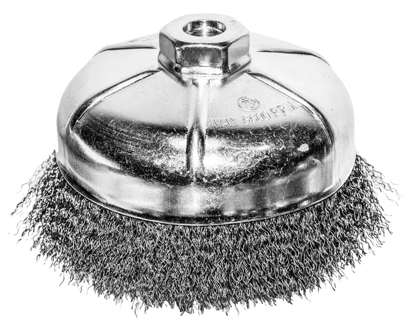 Century Drill And Tool Cup Brush Coarse Crimped 5 Size 5/8" X 11" Arbor Safe Rpm 6 500