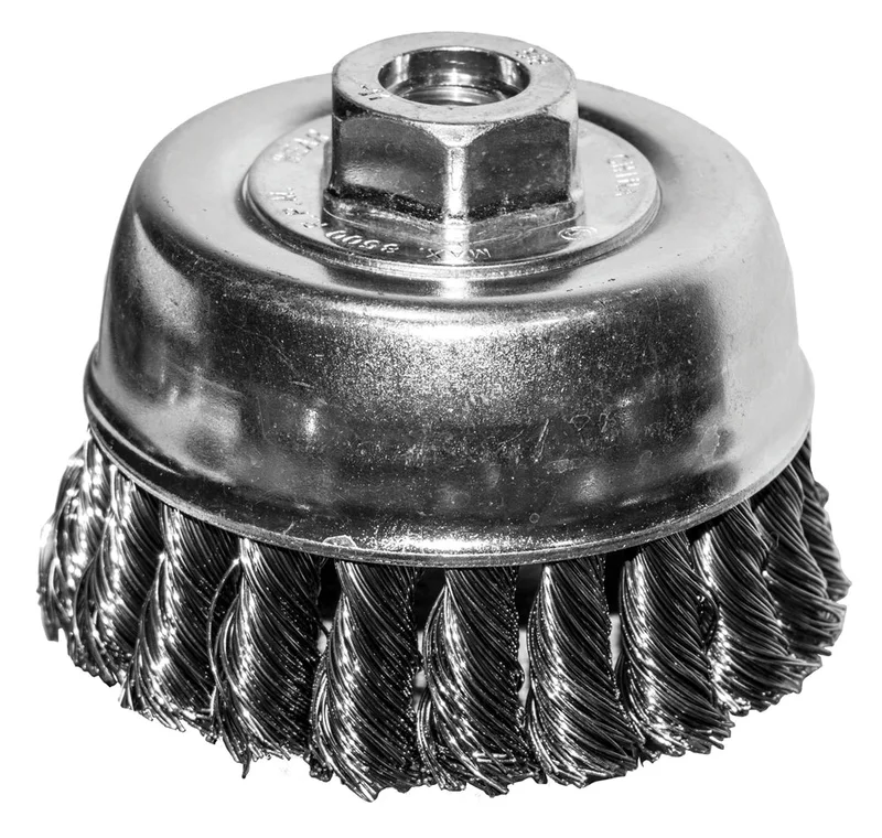 Century Drill And Tool Cup Brush Coarse Knot 6 Size 5/8" X 11" Arbor Safe Rpm 4,500