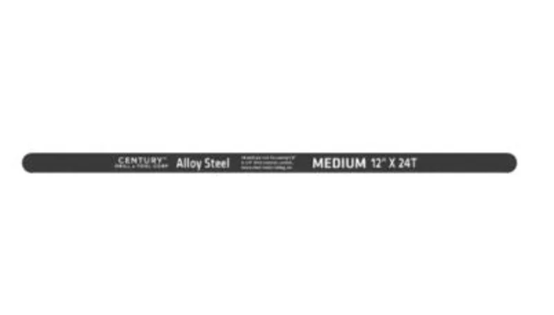 Century Drill And Tool Hacksaw Blade 12 X 24T Teeth Per Inch-Carbon Alloy Steel 2 Pack