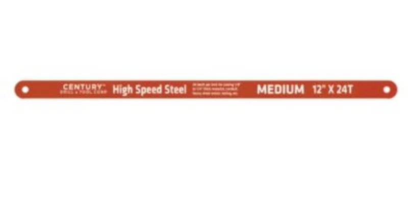 Century Drill And Tool Hacksaw Blade 12 X 24T Teeth Per Inch-High Speed Steel