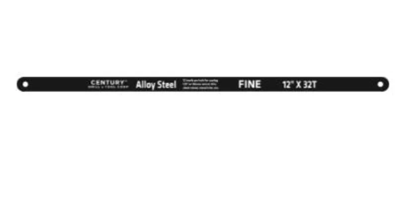 Century Drill And Tool Hacksaw Blade 12 X 32T Teeth Per Inch-Carbon Alloy Steel 2Pack