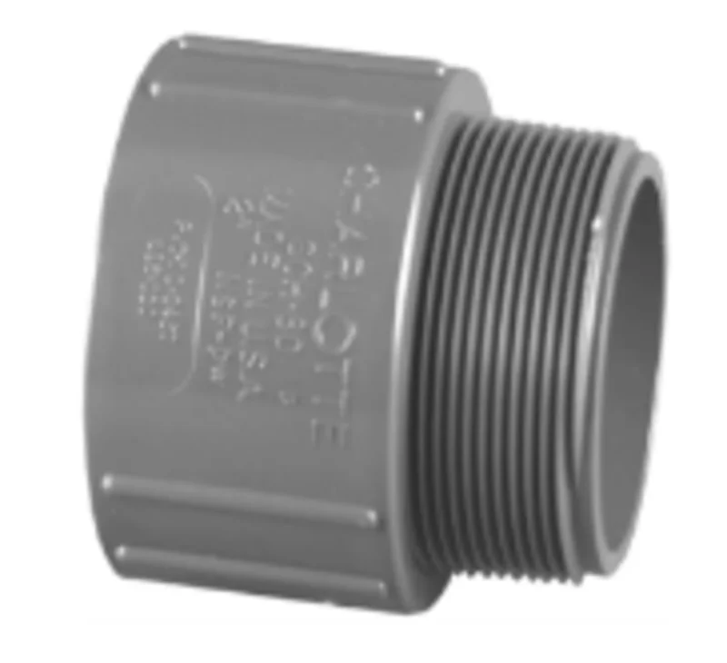 Charlotte Pipe 3 in. Schedule 80 Male Adapter, Black PVC 08109 2000