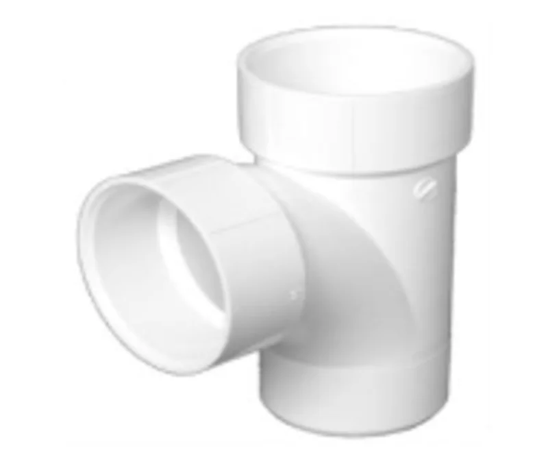 Charlotte Pipe 4-in Dia 90-Degree Schedule 40 Hub X Spigot X Hub PVC DWV Street Sanitary Tee, 4" X 4" X 4" 00403 1200HA