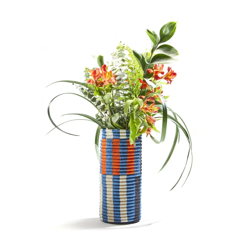 Choco Vases light blue/orange/beige/black