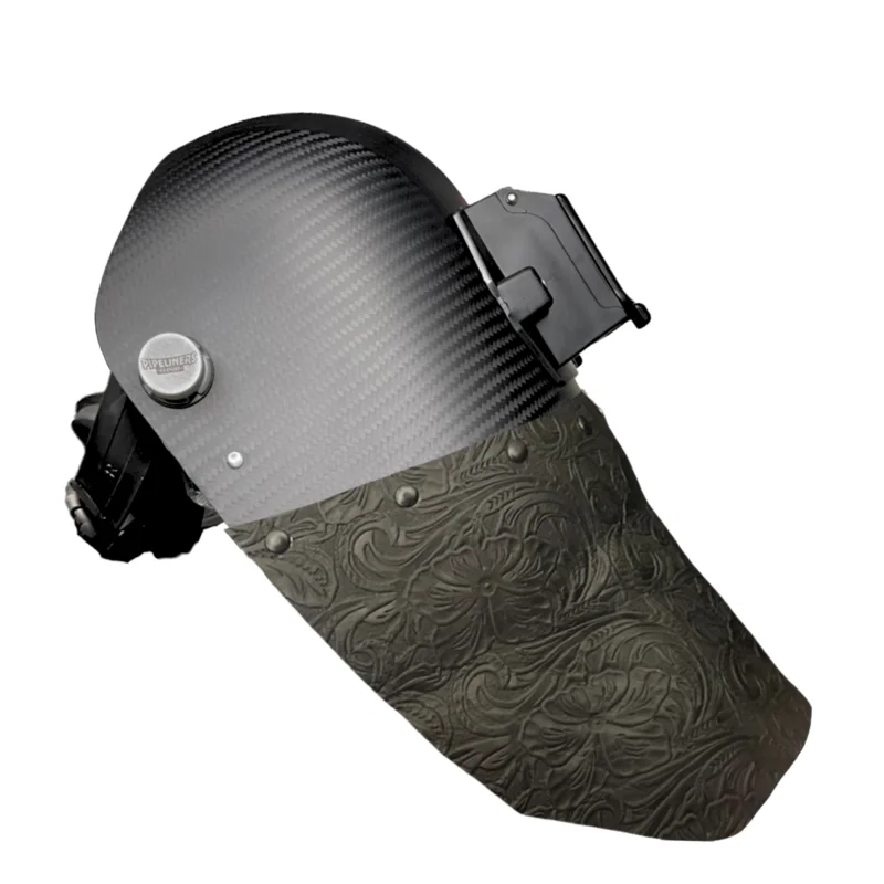 Chopped Bottom Carbon Fiber Welding Hood Original Grey