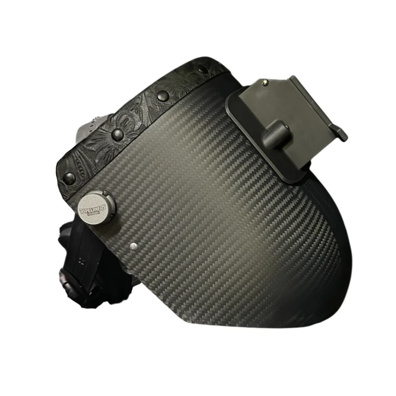 Chopped Top Carbon Fiber Welding Hood Original Grey