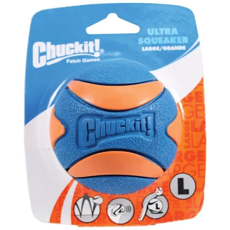CHUCKIT! ULTRA SQUEAKER BALL BLUE