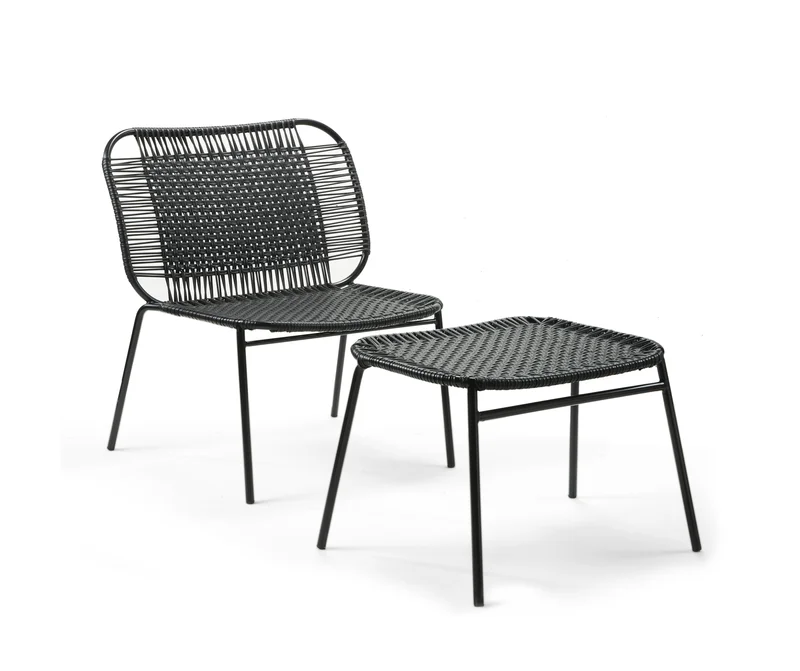 Cielo Ottoman Black/Black