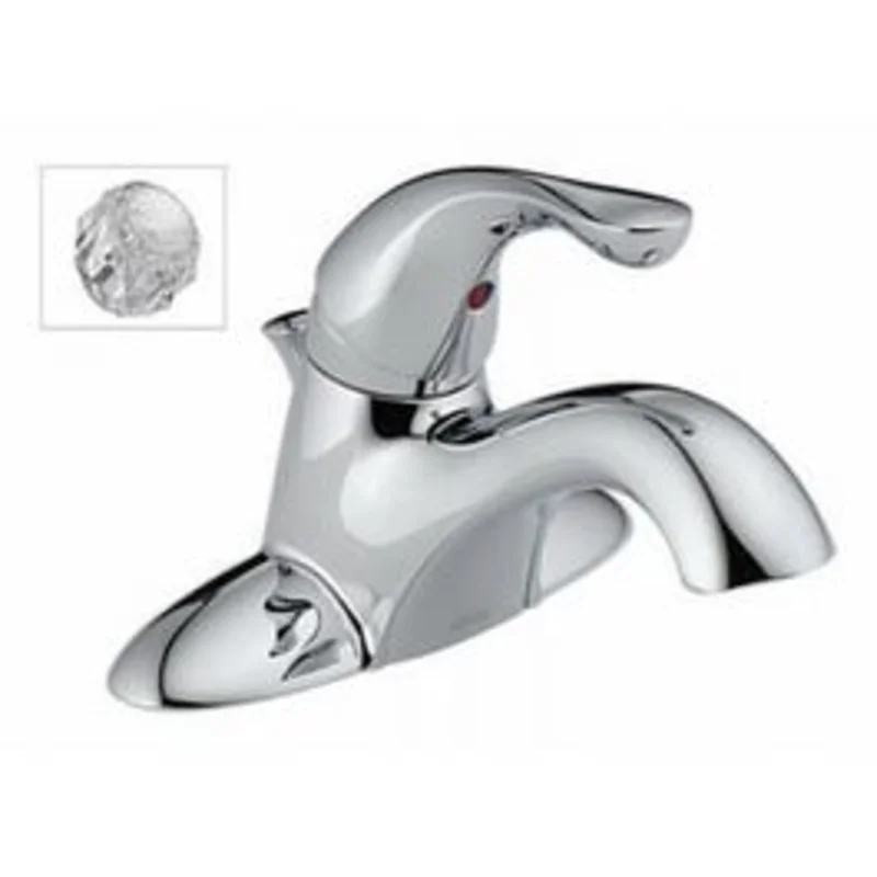 Classic Lavatory Faucet, Chrome Single Handle, With Extra Acrylic Handle